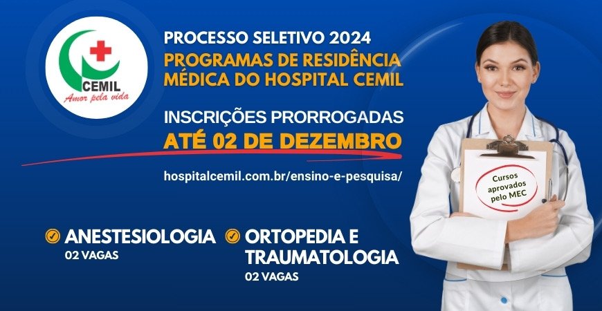 Médicos Têm Até 2 De Dezembro Para Se Inscrever Nos Programas De Residência Médica Do Hospital Cemil