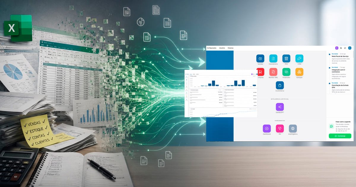 Do Excel ao ERP: como pequenos negócios estão profissionalizando a gestão